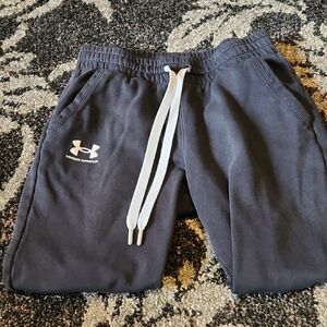 Under Armour Black Jogger Sweatpants with White Drawstring